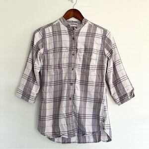 Carhartt Women’s 3/4 Sleeve Midweight Plaid Shirt Size XS